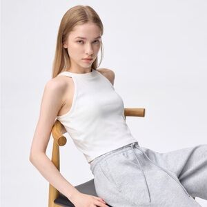 NWT GU White paded Tank Top